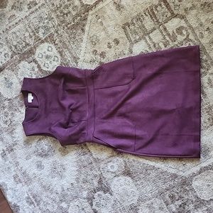 Loft faux suede dress with pockets